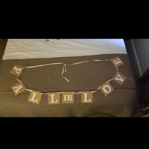Wedding "Fall in Love" banner/sign